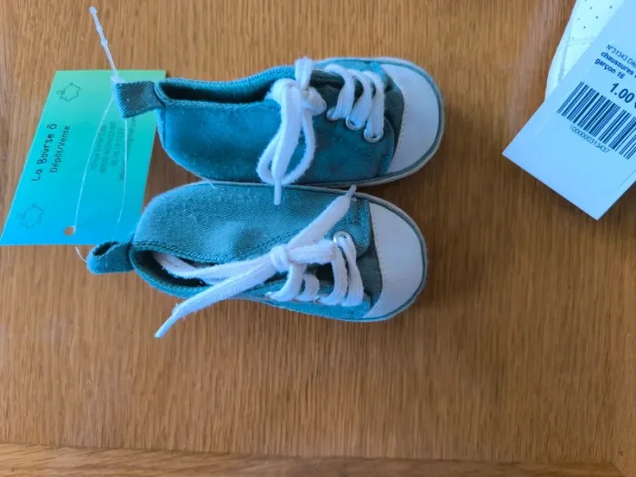 313444 chaussures vertes 6/9 mois - photo numéro 2