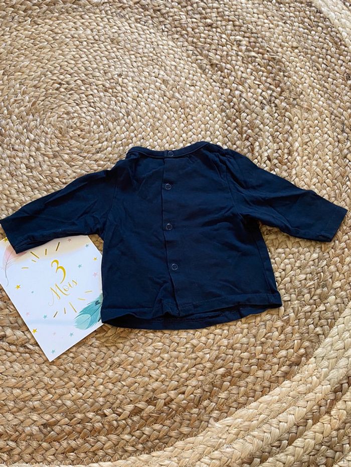 Lot de 2 T-shirts manches longues 3 mois - photo numéro 3