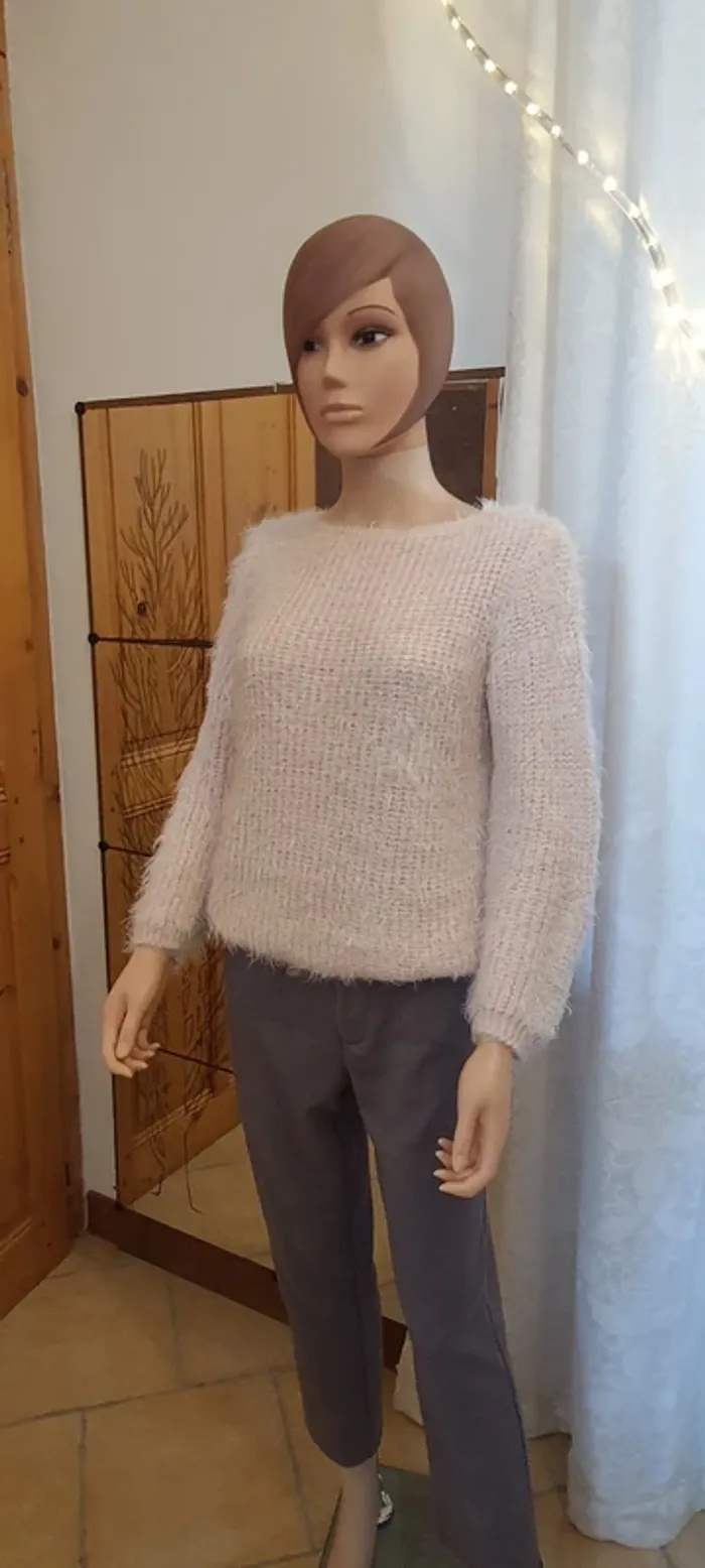 Pull rose femme "JLB Fashion" taille S - photo numéro 2