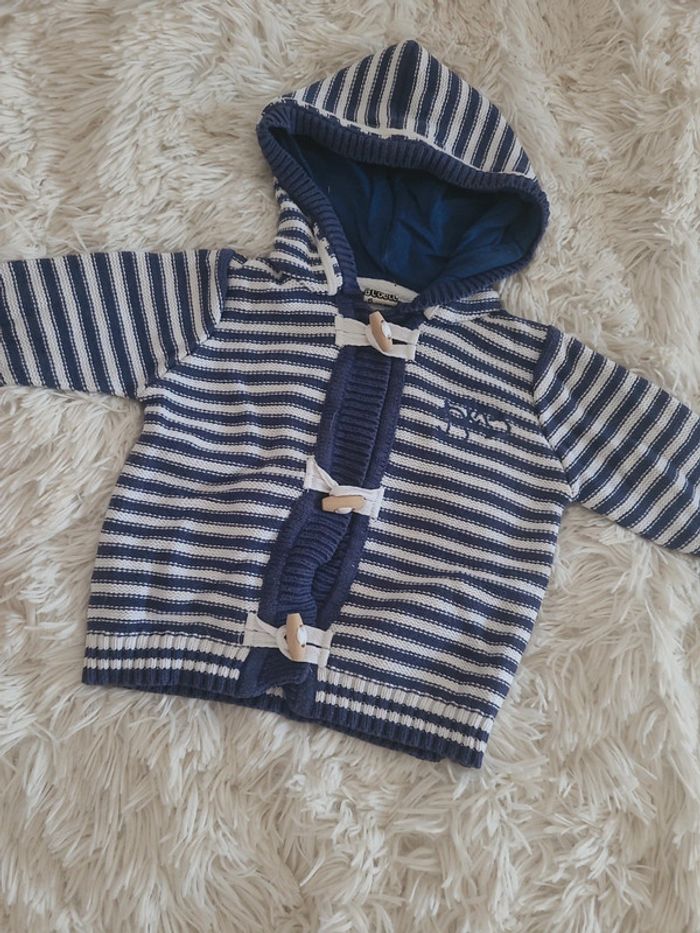 Gilet bleu et blanc - photo numéro 2