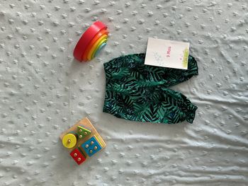 pantalon fluide taille élastique imprimé vert 9 mois p'tit môme