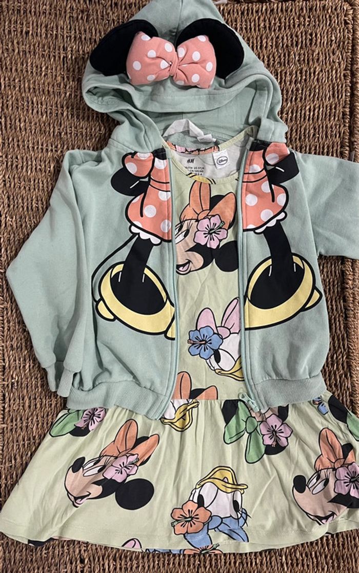 Sweat zippé & robe Minnie Mouse