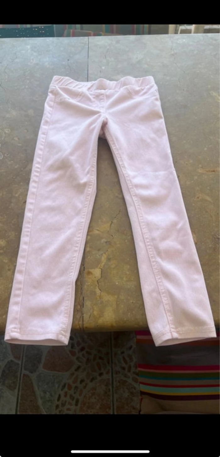 Leggings fille rose pale 8 ans parfait état - photo numéro 2