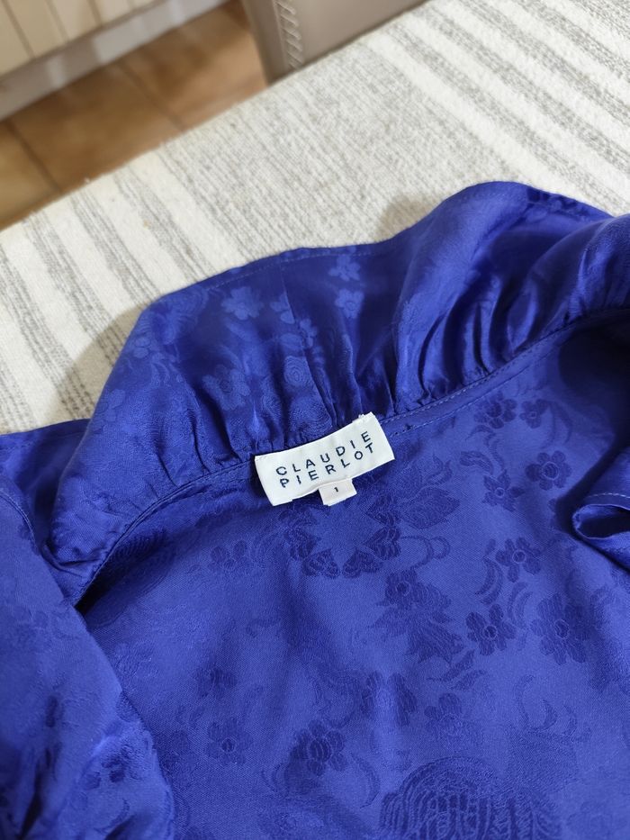 Robe Claudie Pierlot taille 36 bleu dur toutes saisons - photo numéro 8