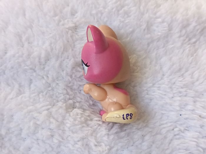 Littlest Pet Shop #1402 - Chat Chartreux Rose & Beige - photo numéro 4