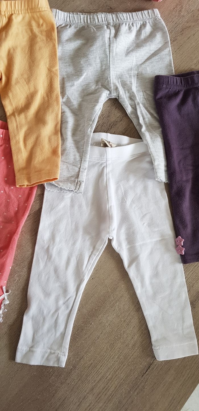 Lot de 7 leggings fille 6 mois - photo numéro 3