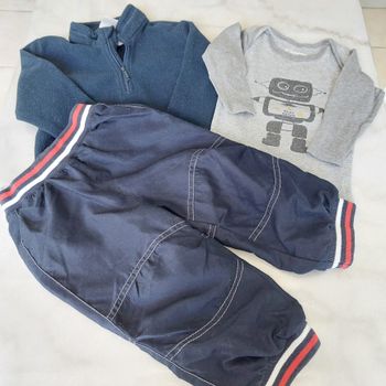 Ensemble 3 vêtements pull garçon 18 mois