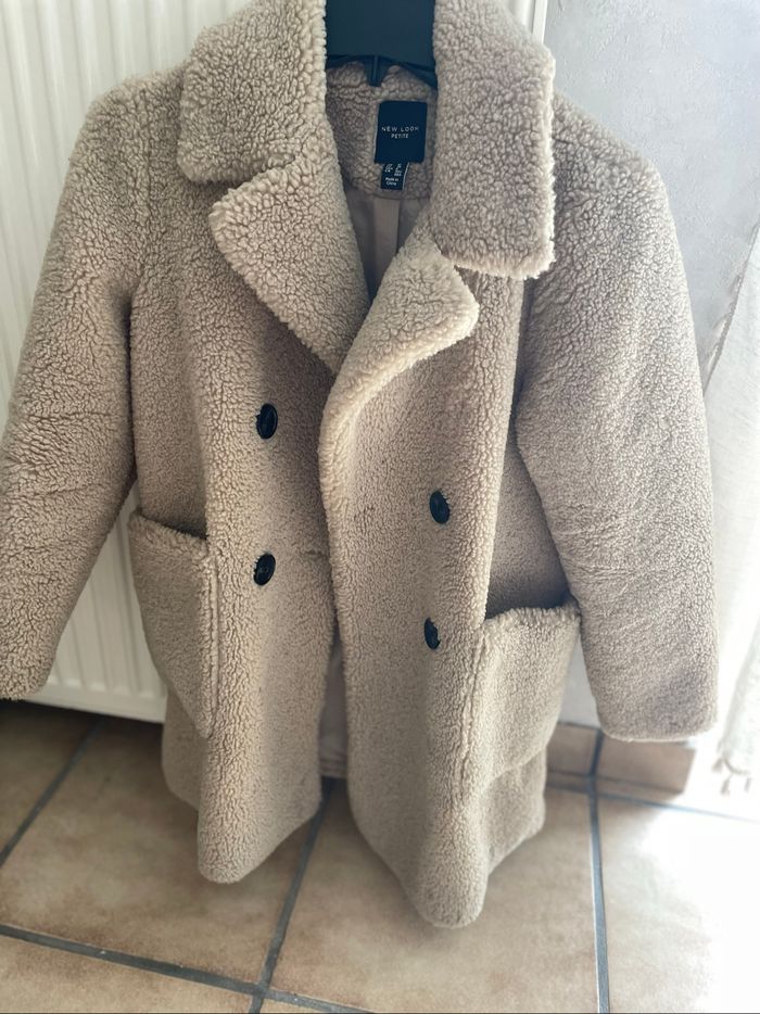 Manteau en faux mouton New Look – Taille 38 – Parfait pour les petites (160 cm) - photo numéro 3