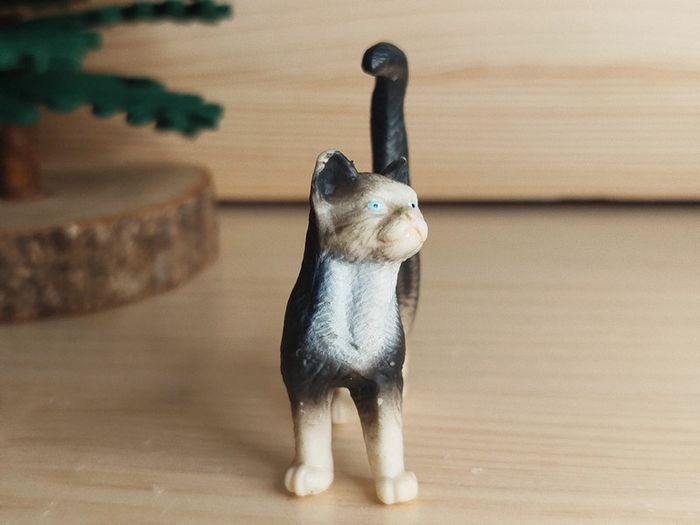 Schleich chat gris et blanc Figurine Animal domestique - photo numéro 2