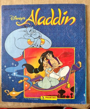 Album livre Panini Aladdin Disney complet autocollants stickers vintage collection