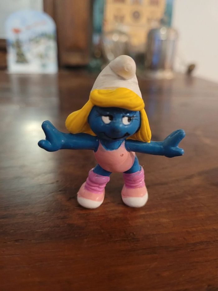 Vends lot de 9 schtroumfs peyo vintage 80s et accessoires - photo numéro 10