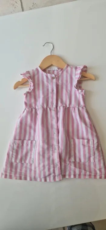 Robe rayé rose et blanc 18 24 mois primark