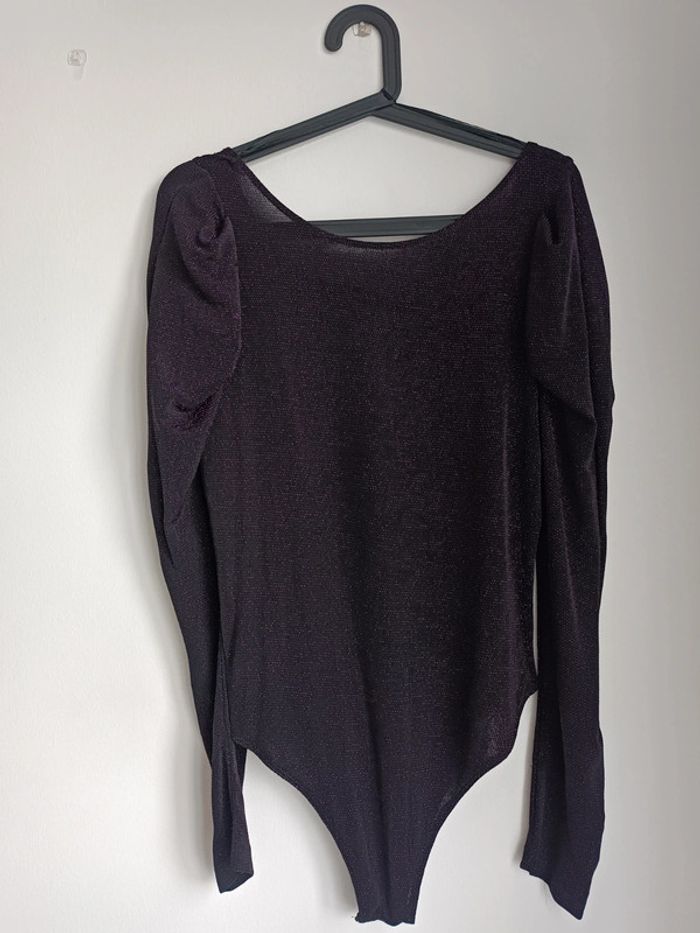 Body noir brillants violet foncés Taille M Pimkie Neuf avec étiquette - photo numéro 2