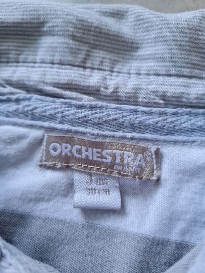 t-shirt chemise rayures polo garçon 3 ans - photo numéro 9