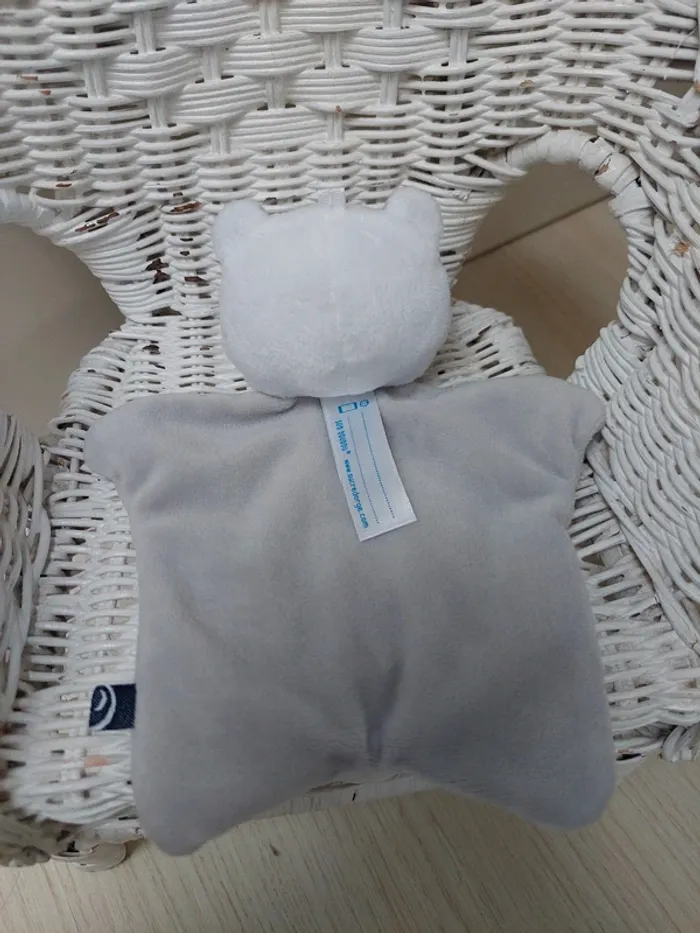Sucre d'orge - doudou ourson gris Eustazii - photo numéro 3