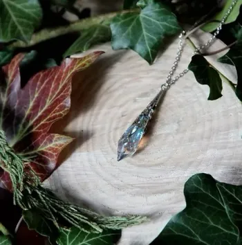 Collier goutte cristal swarovski fait main multicolore
