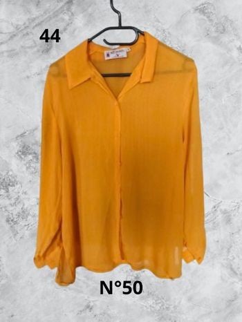 N°50 Chemise orange transparente T44. Affinités.