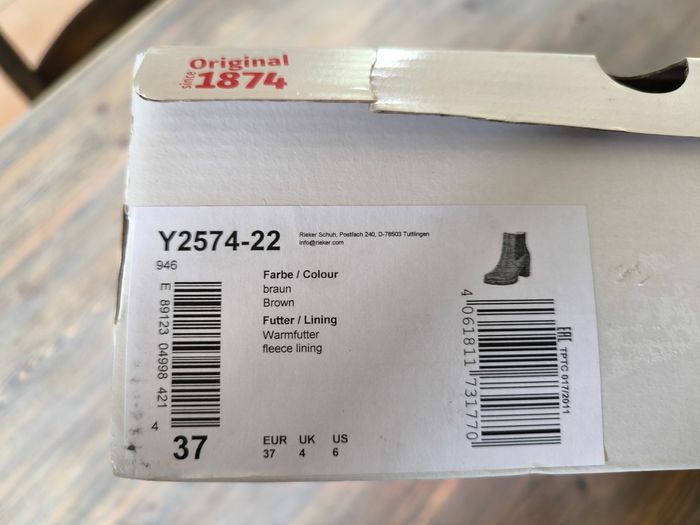 Bottines Rieker femme, marron, pointure 37 - photo numéro 5