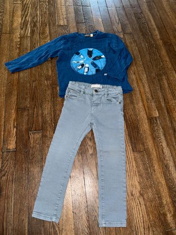 T-shirt Canada house et jeans Zara  3 ans