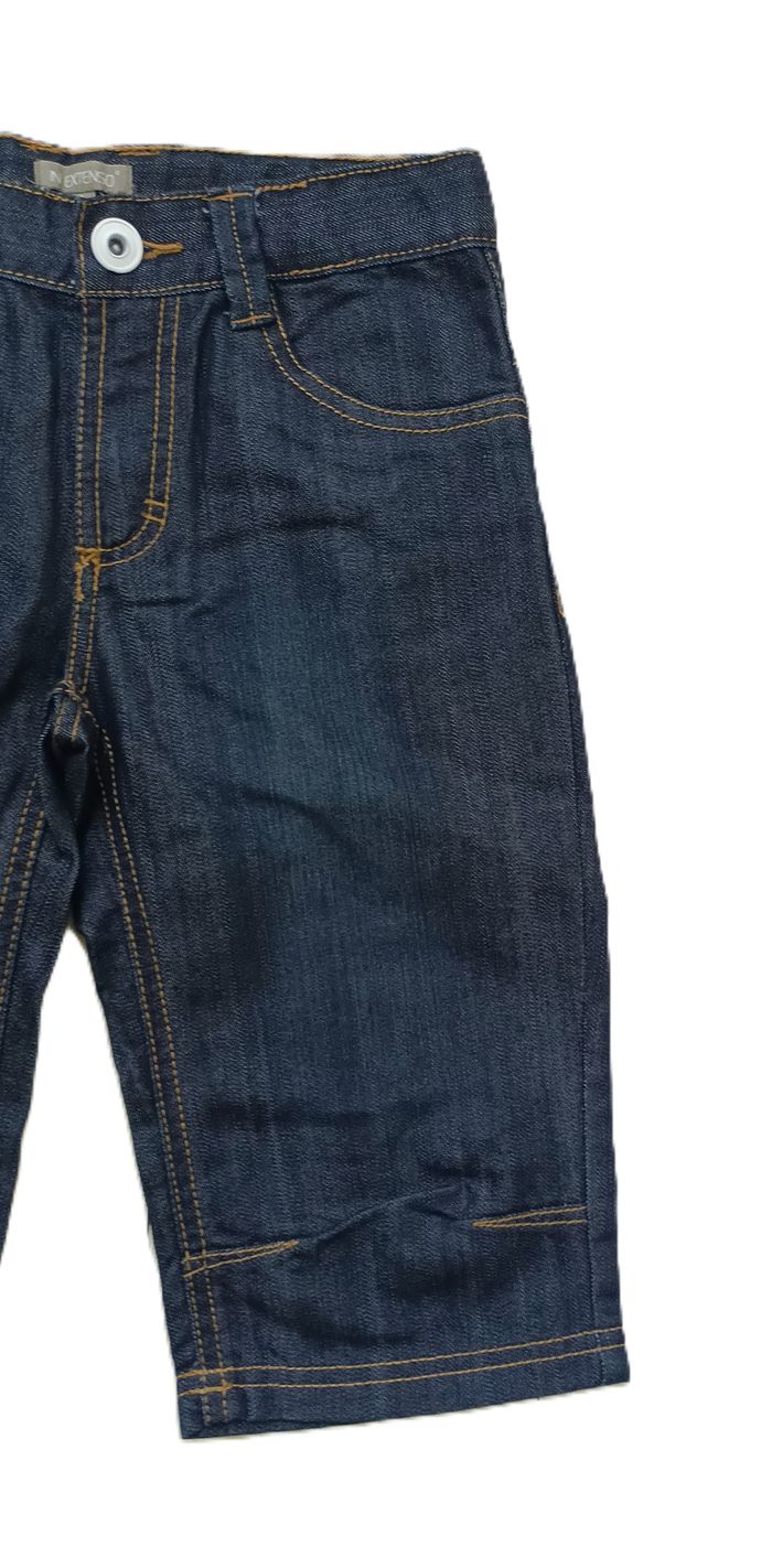 Bermuda jean bleu marine. Short long. In Extenso. Coton. Polyester. Taille 8 ans. 125 - 131 cm - photo numéro 5