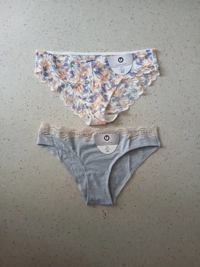 Lot de 2 slips taille 40