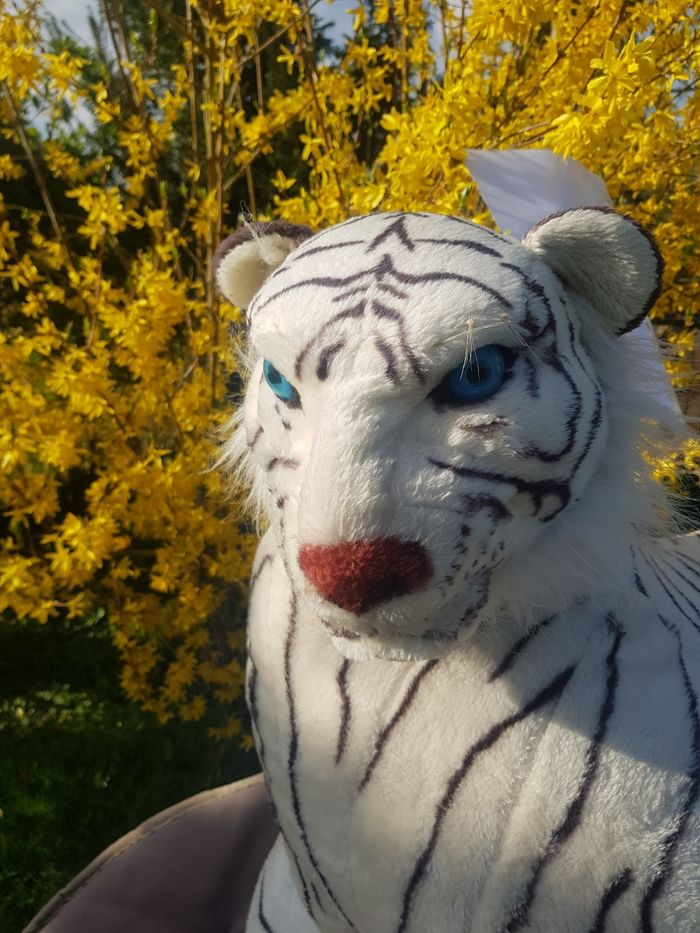 Grande peluche tigre blanc 1.20m - photo numéro 3