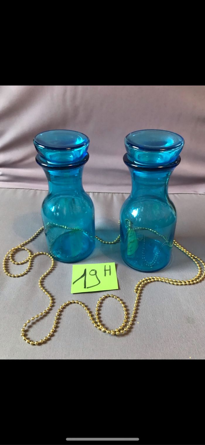 2 pot vintage bleu