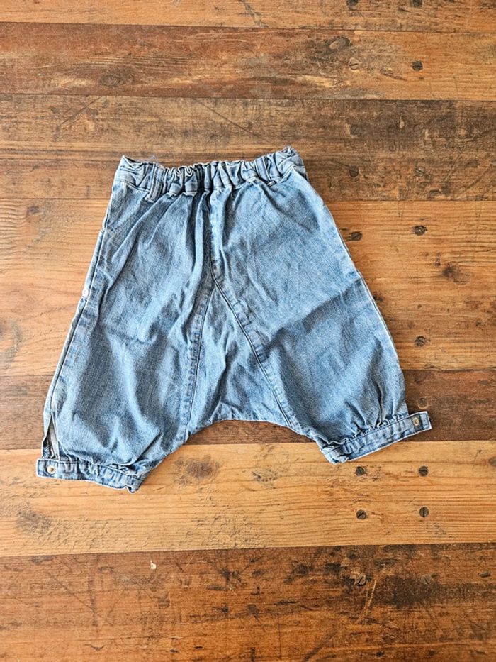 Sarouel en jeans bébé fille 18mois - photo numéro 2