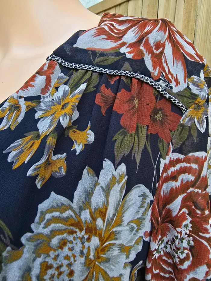 Blouse fleurie 🍒Promod🍒très bon état taille 38/40 - photo numéro 5
