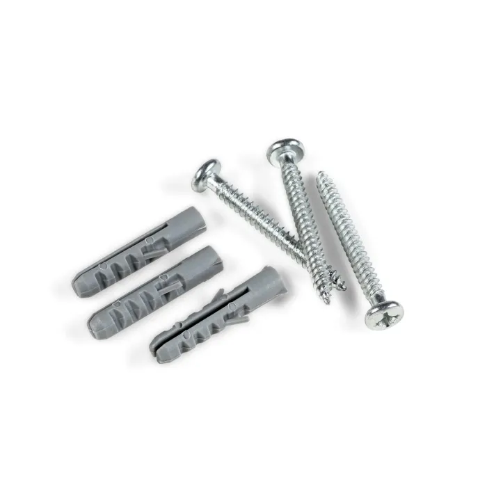 x3 Chevilles Grises et Vis Neuf