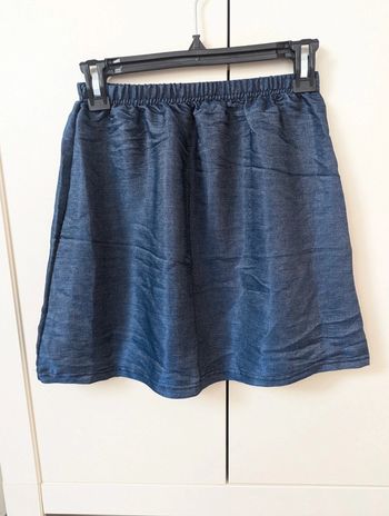 Mini jupe taille S 36 neuve bleu brillant