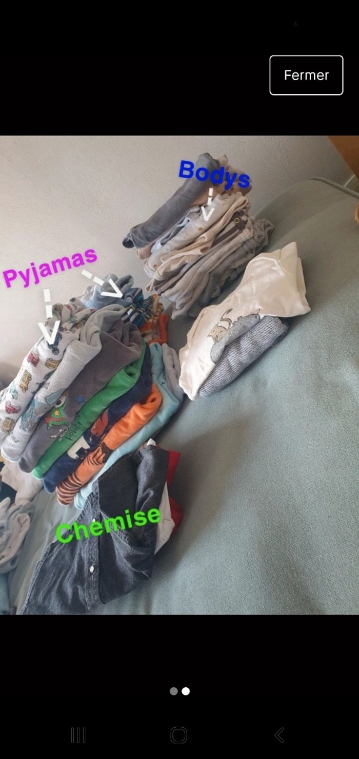 Lot de vêtements bébé garçon