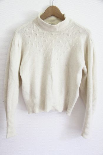 Vintage 80's magnifique pull chaud extrêmement doux avec perles brodées