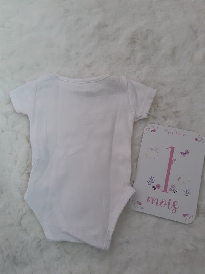 Lot de 2 bodies Obaibi manches courtes 1 mois mixte - photo numéro 6