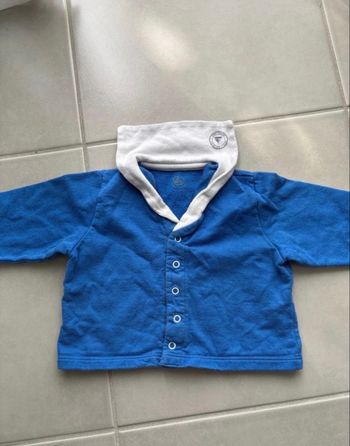 Gilet bleu petit bateau 6 mois