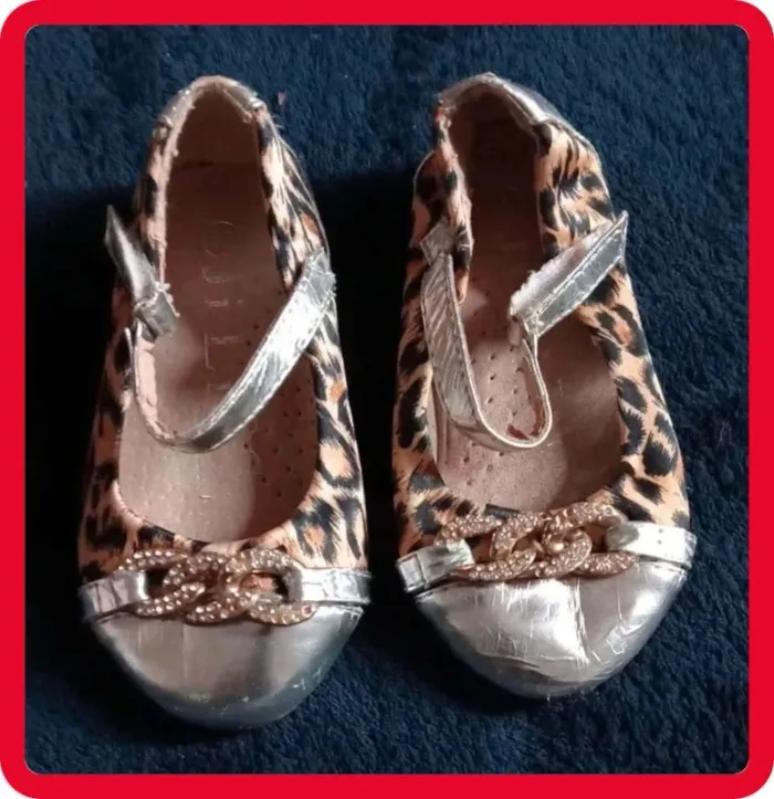 Ballerine argenté motif noir marron Jili Pointure 22 - photo numéro 2