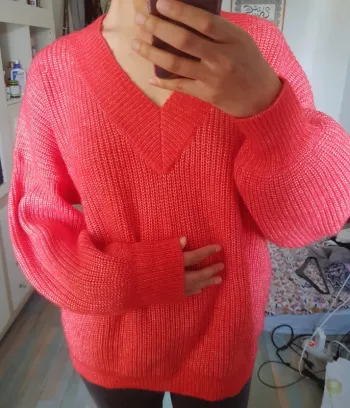 Pull rouge cozy asos design taille 40 NEUF