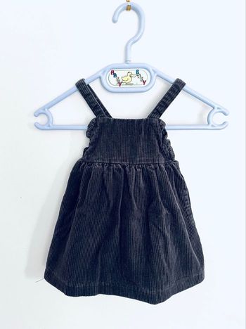 Robe salopette grise anthracite « Kiabi » 9 mois