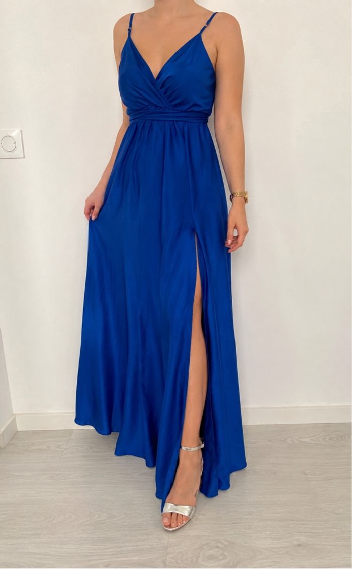 Robe de soirée bleue électrique - photo numéro 1