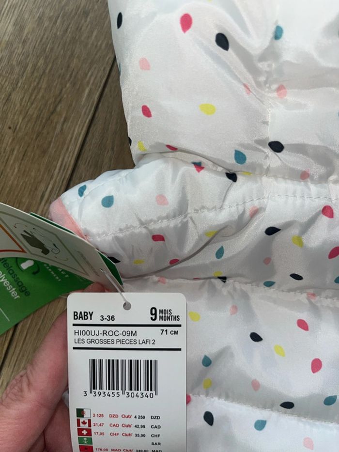 Doudoune sans manches réversible 9 mois 71cm - photo numéro 3