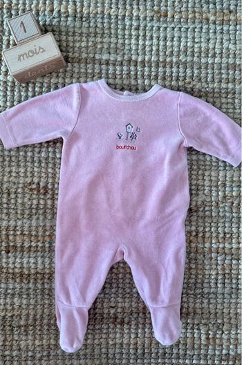 Pyjama velours Bout’chou 1mois / 54cm