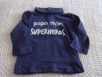 tee shirt col roulé Mots d'enfants taille 9 mois