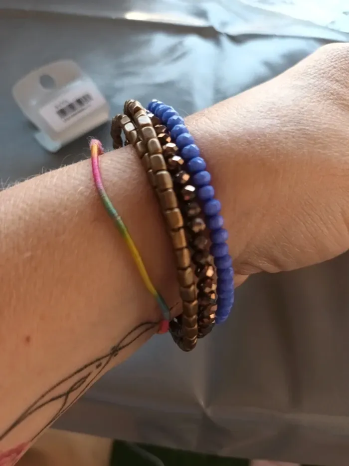 Bracelet fantaisie violer marron - photo numéro 2
