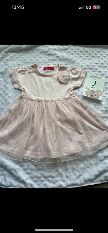 Robe tulle rose 9mois tissaia