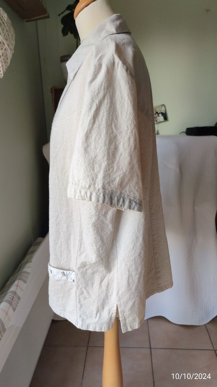 Chemise beige lin & coton JAC-JAC T48 - photo numéro 6
