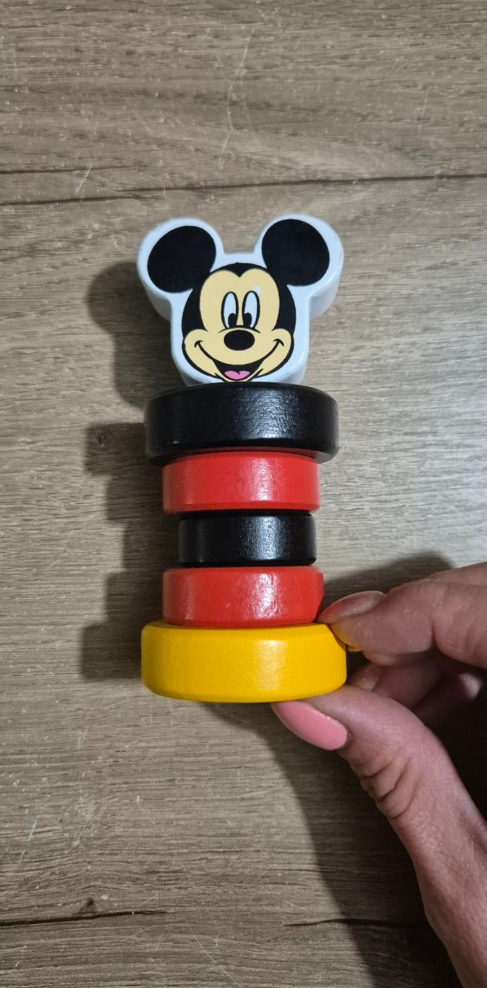 Lot jouets bébé en bois Mickey - photo numéro 2