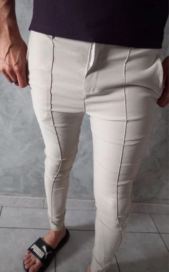 Pantalon neuf stretch beige clair