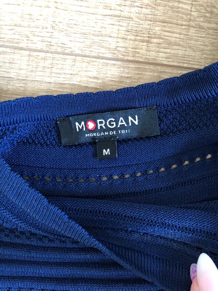 Robe bleue marine à manches courtes Morgan taille M TBE - photo numéro 10