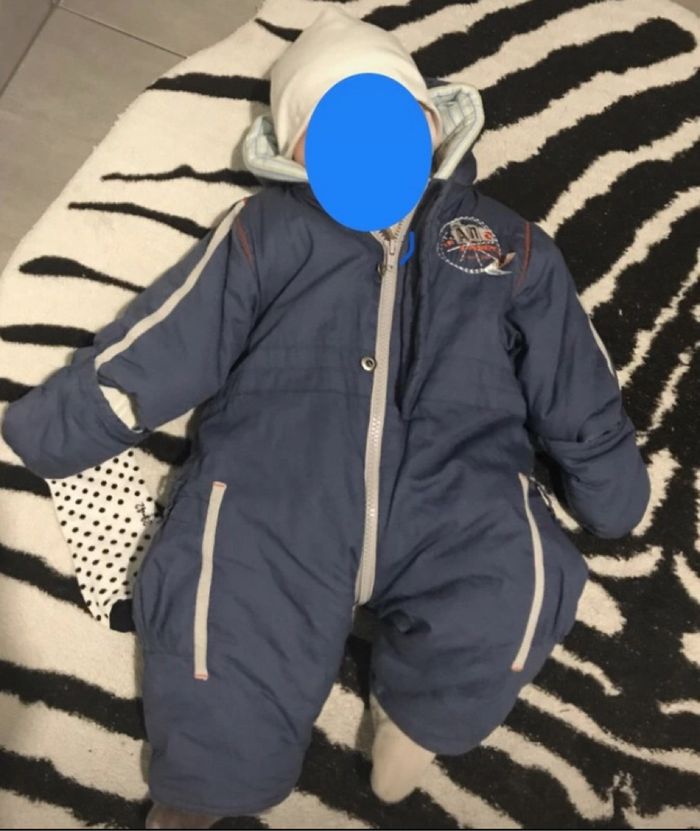 # combinaison chaude, veste hiver pour bébé 6 à 9 mois
