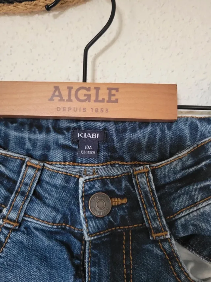 Short en jean garçon 👦 10 ans kiabi - photo numéro 2